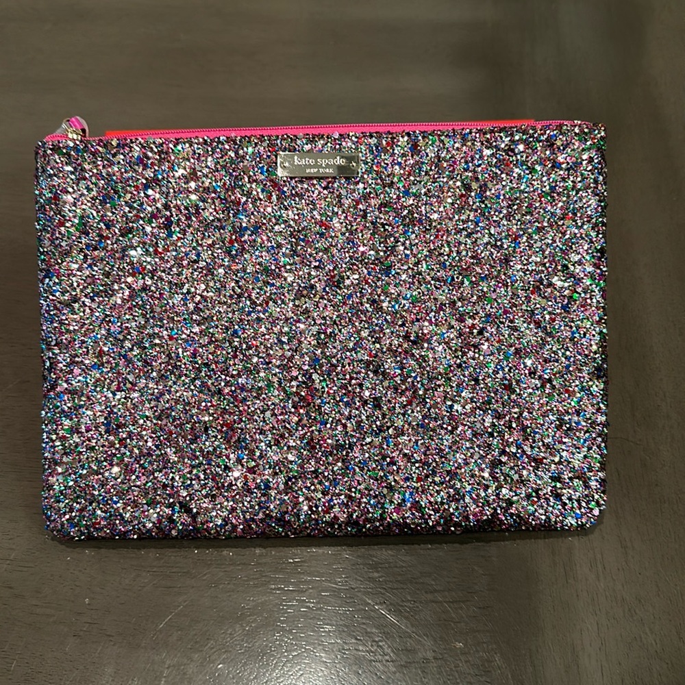 Kate Spade Multi Glitter Clutch NWT